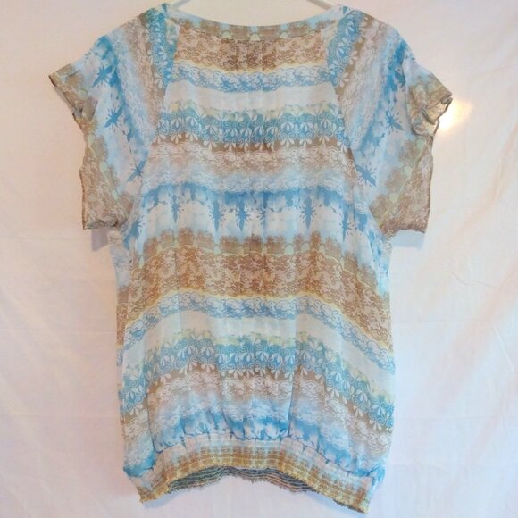 Christopher & Banks Floral Lined Top XL Cottagecore Coastal Grandma Cottagecore - Picture 5 of 10